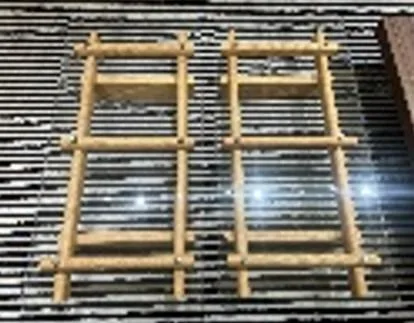 DESROCH CLEAR GLASS TOP+SOLID WOOD BOTTOM FRAME 2PCS 1 SET COFFEE TABLE
