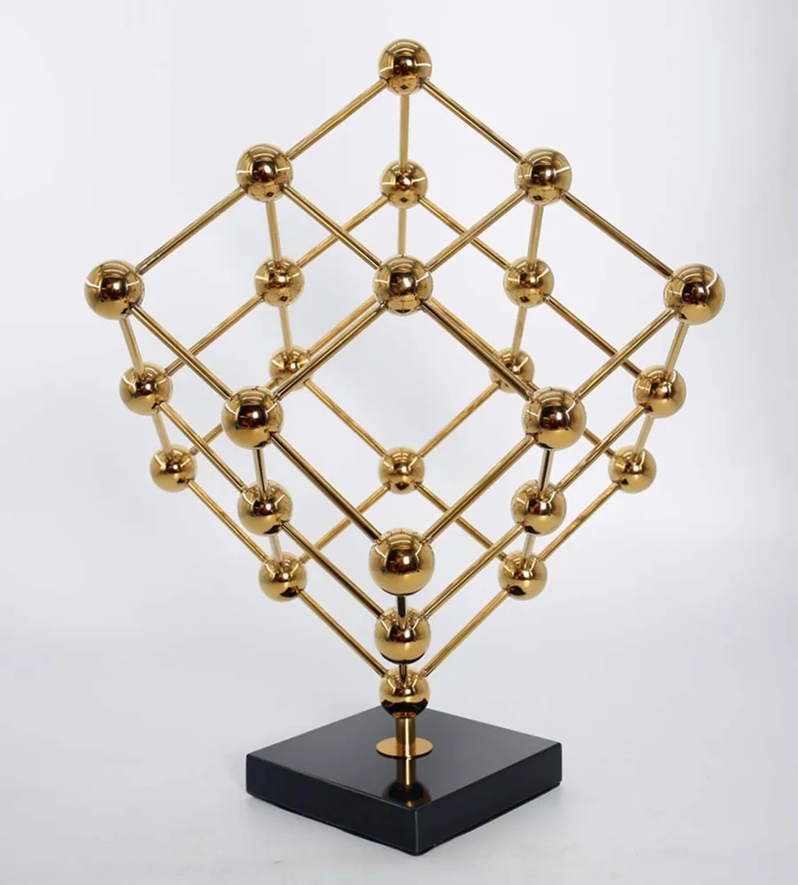 DESROCH DECOR DORADO CUBE PUZZLE FIGURINE