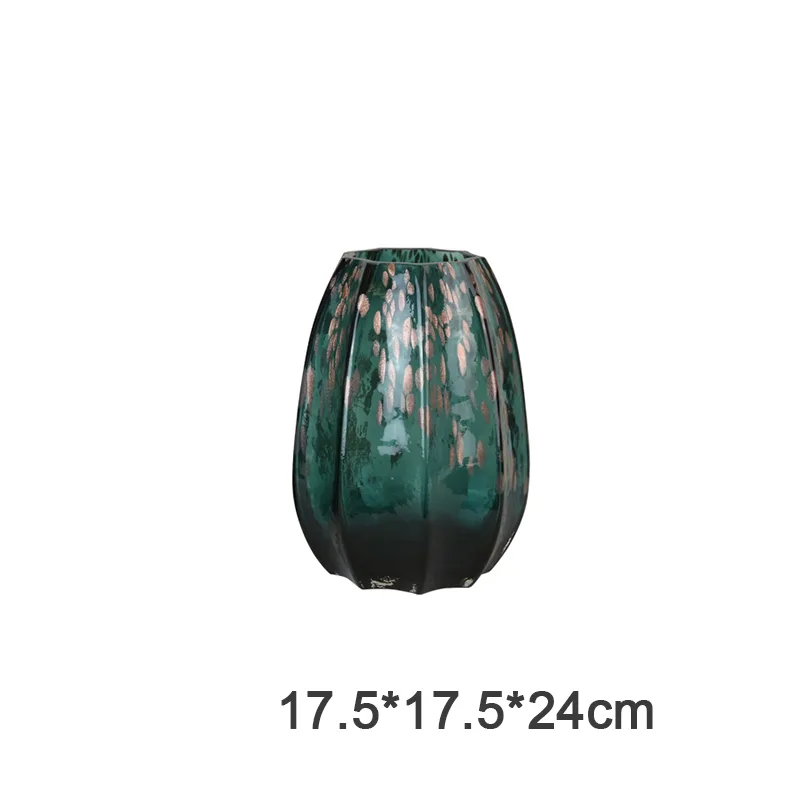 DESROCH DECOR MODERN DARK CRYSTAL GLASS VASE
