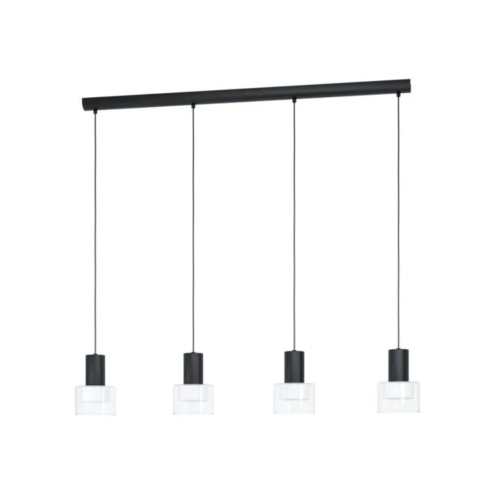 EGLO HL/4 GU10 SCHWARZ/KLAR/WS 'MOLINEROS' CRYSTAL&DESIGN