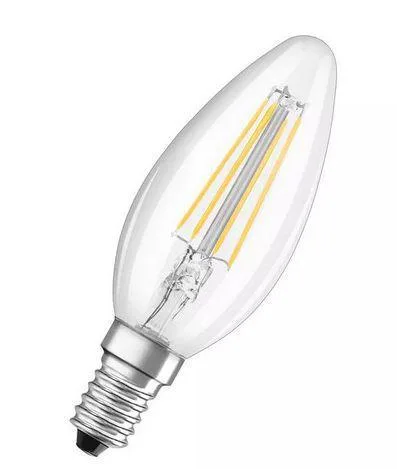 OSRAM  LED FILAMENT CANDLE CLEAR 4W 2700K E14 220V AC 