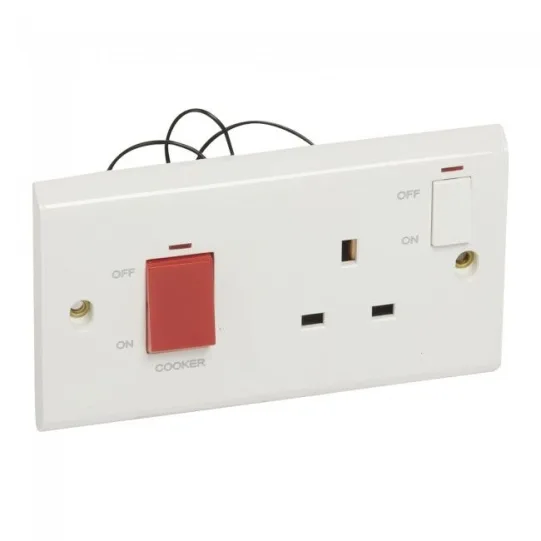 LEGRAND 45A DP SWITCH + 13A BS NEON