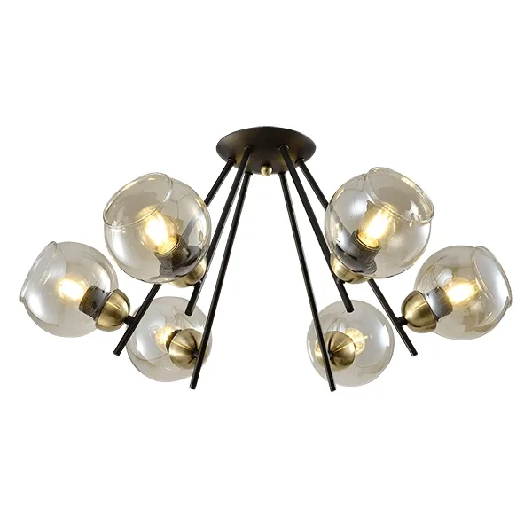ELMARK RICK CHANDELIERP 6XE27 MATT BLACK/BRONZE