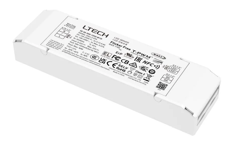 LTECH INTELLIGENT LED DRIVER CC DALI DIMMABLE T-PWM 200-800mA 30W 9-42VDC  IP20
