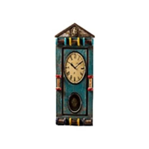 DESROCH DECOR RECYCLED LISTRAS MULTI COLOR WOODEN WALL CLOCK