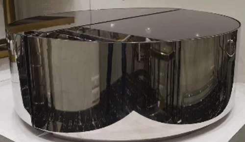 Coffee Table W/Black Glass