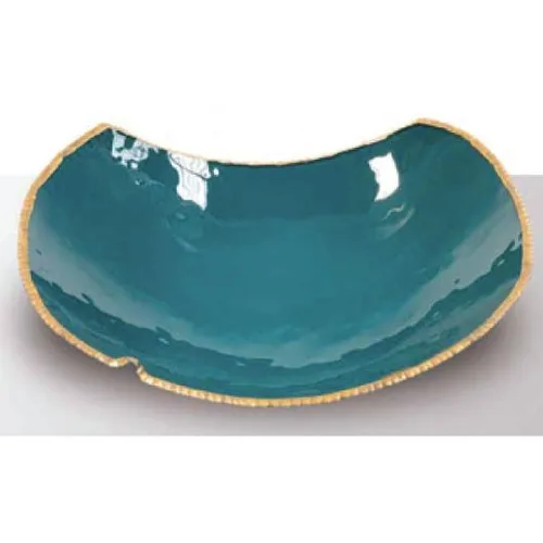 DESROCH GLASS CENTERPIECE SHINING BLUE COLOR