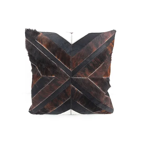 DESROCH MODERN COURO CRISS CRUZ CUSHION COVER