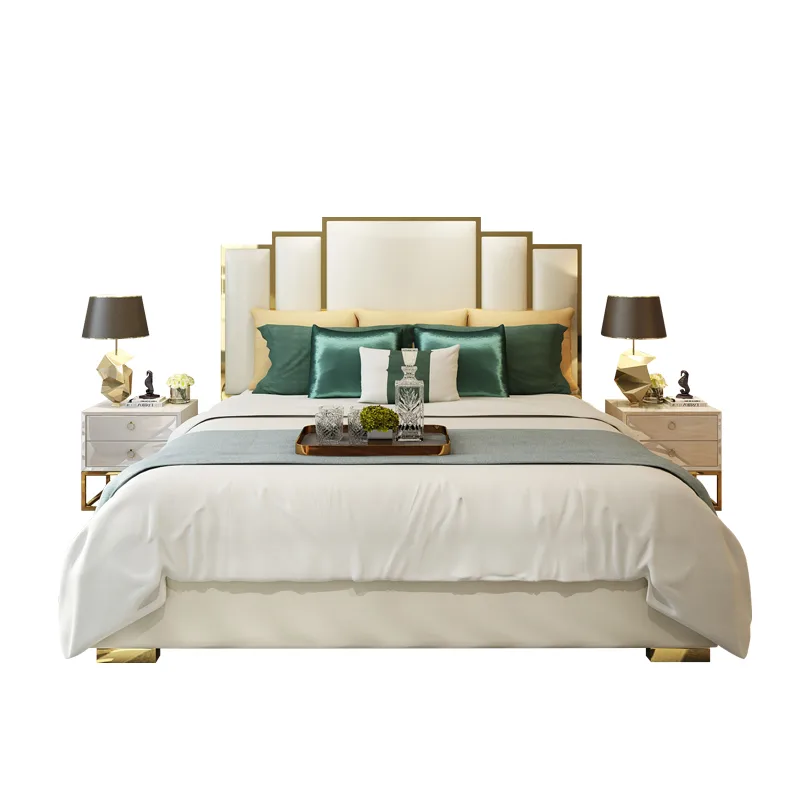 VEROCASA LUXURY FURNITURE MODERN STAINLESS STEELL BED