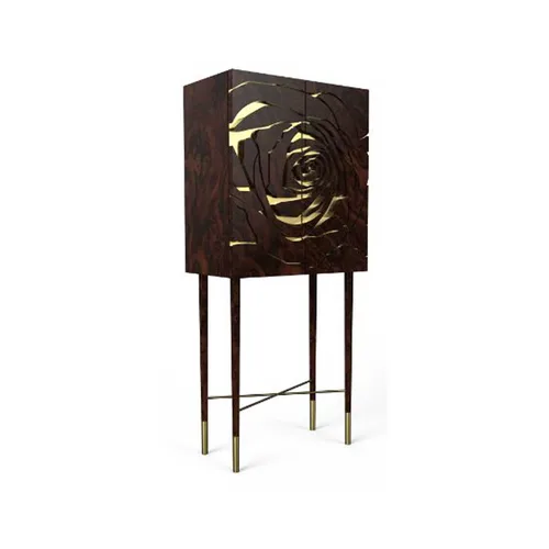 VEROCASA LIVING LUXURY JULIO FLOR DE OURO BAR CABINET