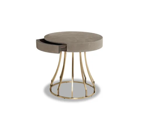 VEROCASA LIVING LUXURY BABILAN SMOOTH BEDSIDE TABLE