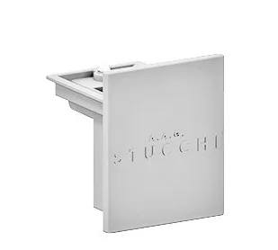 STUCCHI  End cap with locking screw, white finish