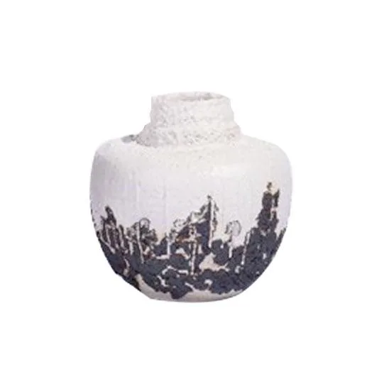 DESROCH DECOR MATTE WHITE CERAMIC  VASES & POTS