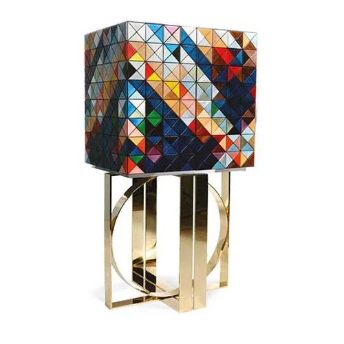 VEROCASA STAINLESS STEEL+MIRROR SIDEBOARDS LIVING FURNITURE