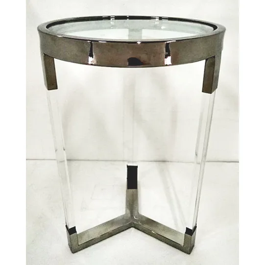 Side Table W/Clear Glass