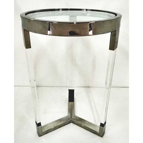 Side Table W/Clear Glass