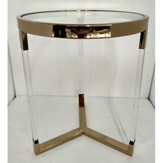 Side Table W/Clear Glass