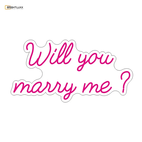 BRIGHTLUXX WILL YOU MARRY ME PINK NEON SIGN