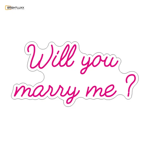 BRIGHTLUXX WILL YOU MARRY ME PINK NEON SIGN