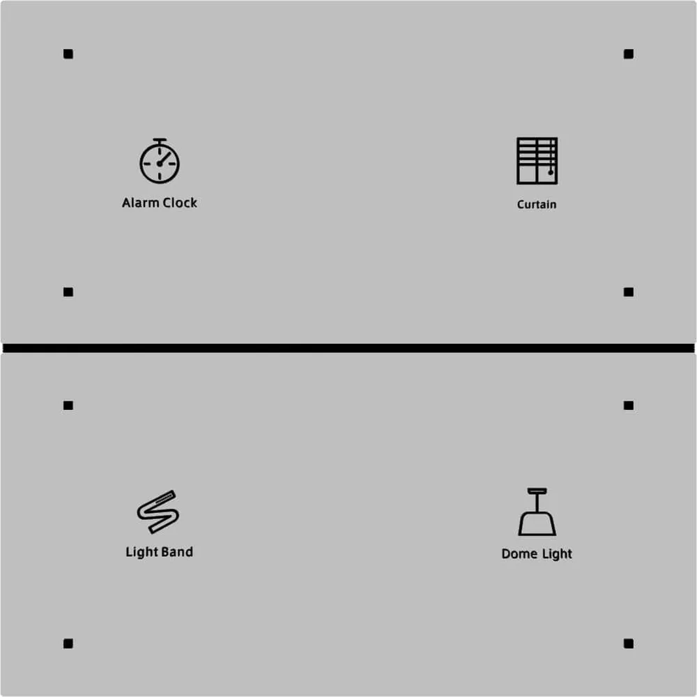 LEXA LEX BLOSSOM SERIES SCENARIO MAGIC COLOR PANEL SUPER-TOUCH 4 RECTANGULAR KEYS KNX SWITCH PEKIN RED