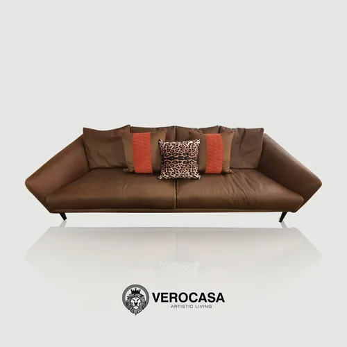 VEROCASA LIVING LUXURY AISABELLE LEATHER SOFA BIG