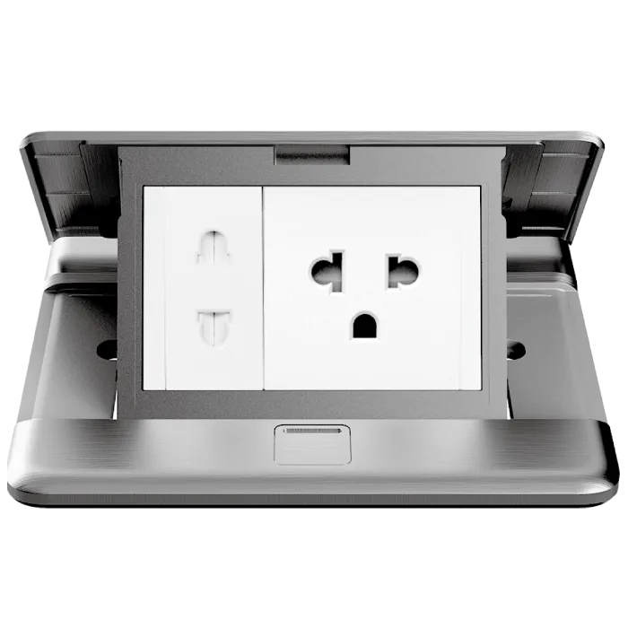 FLOOR SOCKET WITH EURO-US SOCKET MODULE(STAINLESS?