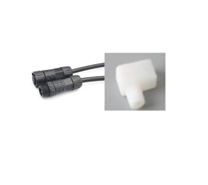 IP65 BOTTOM POWER CONNECTOR + BOTTOM END CAP + MALE & FEMALE CABLE 
