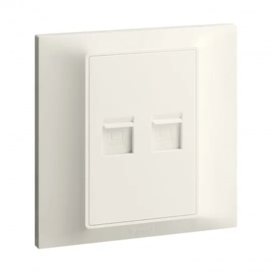 LEGRAND DOUBLE RJ45 CAT6 UTP IVORY