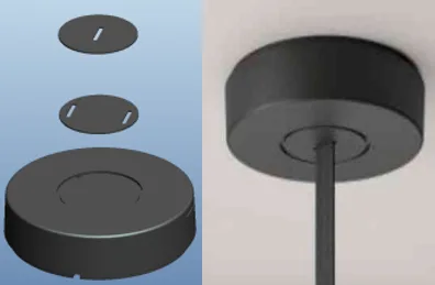 LUMIDECO BRAID SERIES BLACK FINISH BRAIDED TAPE MODULAR SYSTEMS SURFACE CANOPY WITH 100W DRIVER(220-240VAC) LDMBA109