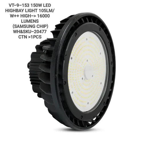 V-TAC HIGHBAY LIGHT 150W 6500K  220V AC BLACK