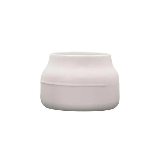 DESROCH DECOR MODERN ACCENT CLASSIC CERAMICS WHITE TABLE TOP VASE