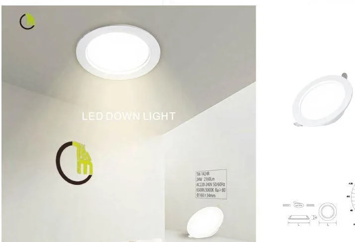 TM PANEL LIGHT ROUND SLIM  30W 3000K 220V AC DIA-230mm  IP44 