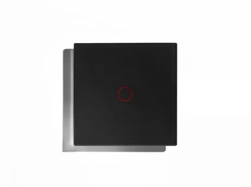 QBUS 1-GANG RGB SMART GLASS SWITCH BLACK