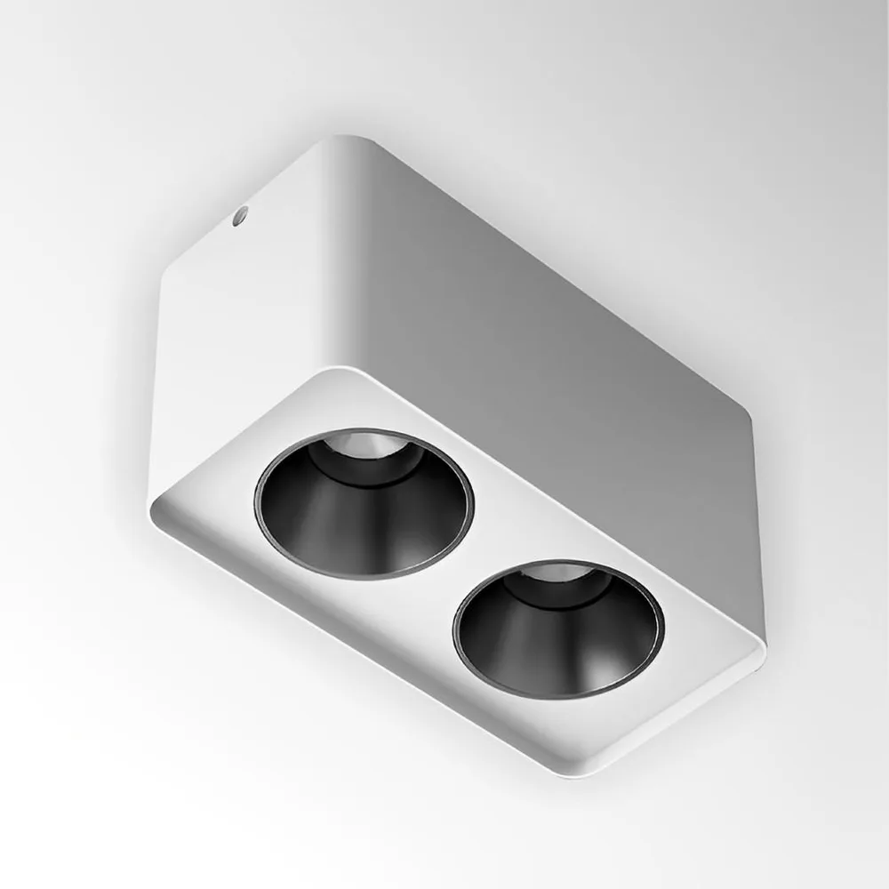 LUMIBRIGHT RITTER 2x9W 3000K WHITE+MIRROR BLACK SPOT LIGHT IP20
