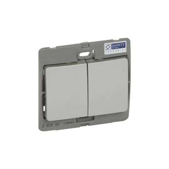 LEGRAND SILVER 2G 2W 10A SWITCH