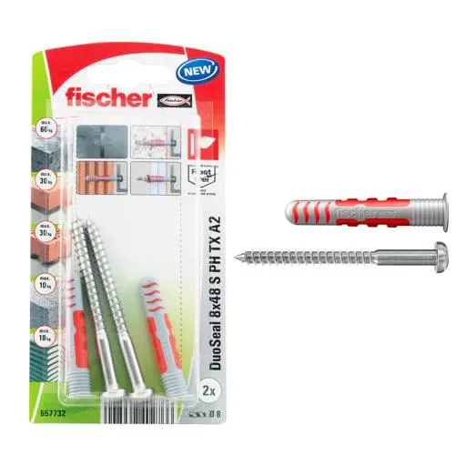 FISCHER DUOSEAL 8X48 S A2 K NV DIY