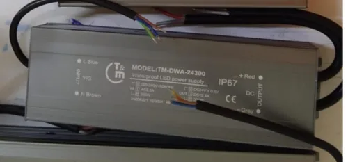 TM LED POWER SUPPLY 300W 24V DC IP67