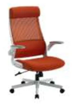 ORANGE HIGH  BACK MESH CHAIR