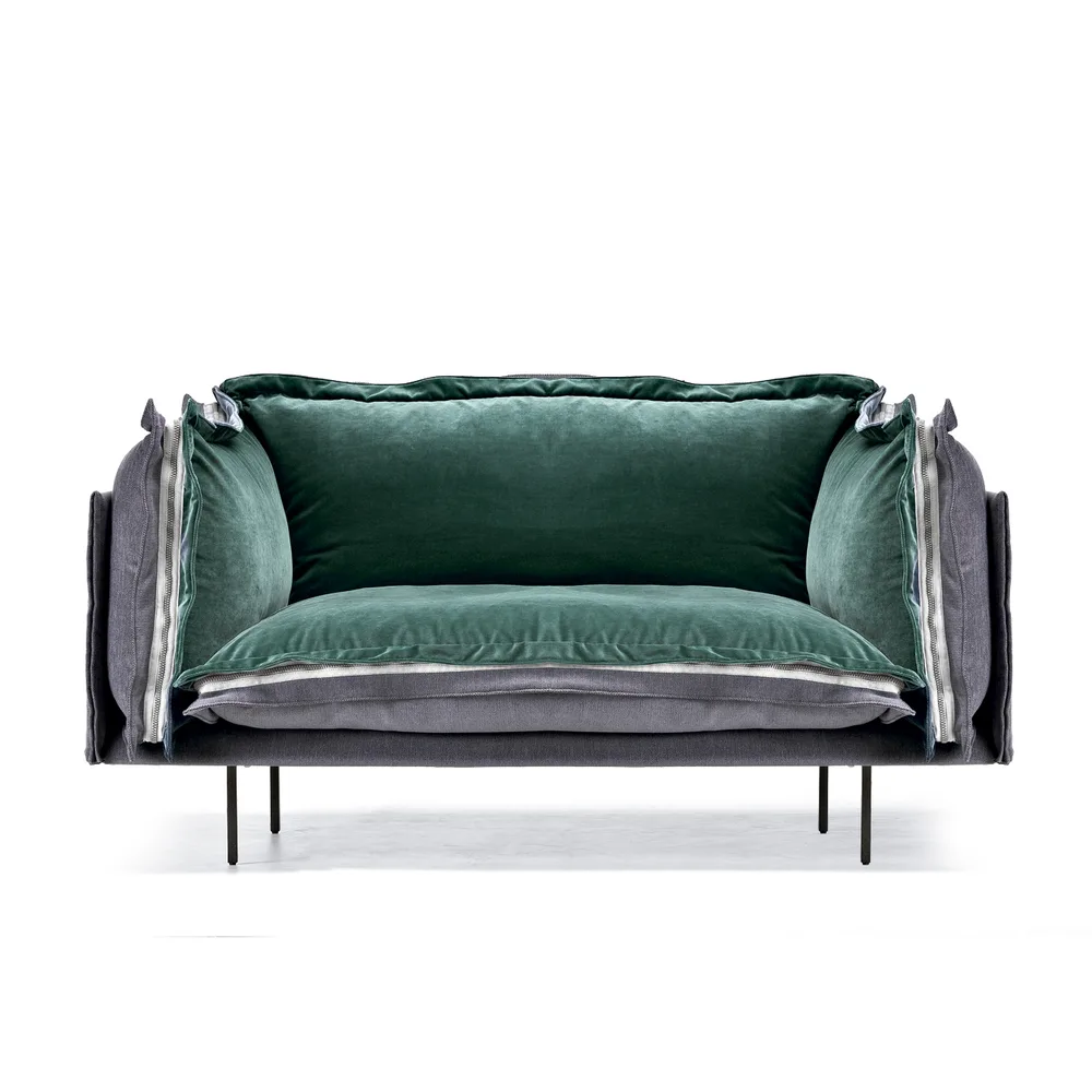 VEROCASA LIVING LUXURY IVY LEATHER SOFA SMALL