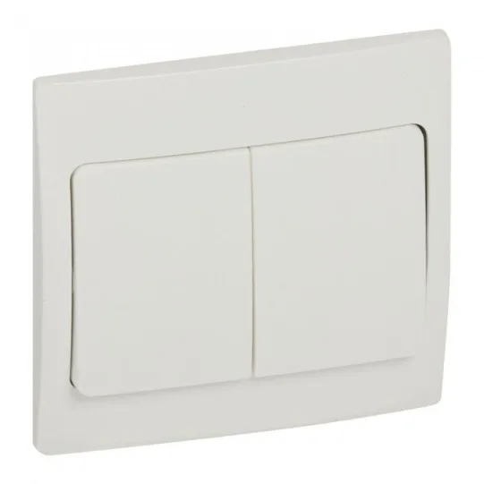 LEGRAND WHITE 2G 2W 10A SWITCH