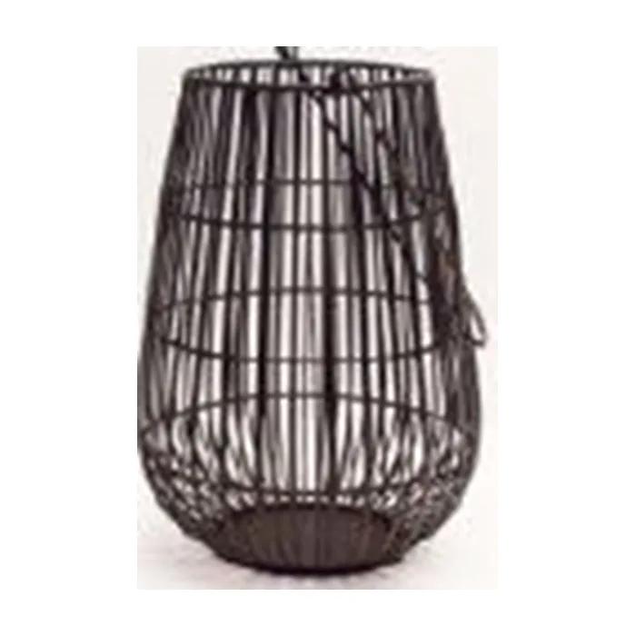 DESROCH CANDLE LIGHT & SCENTS ENDREW CRAFT PAPER ANTIQUE ZINC LANTERN