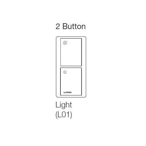 LUTRON PK2-2B-TAW-L01 PICO REMOTE 2 BUTTON WHITE