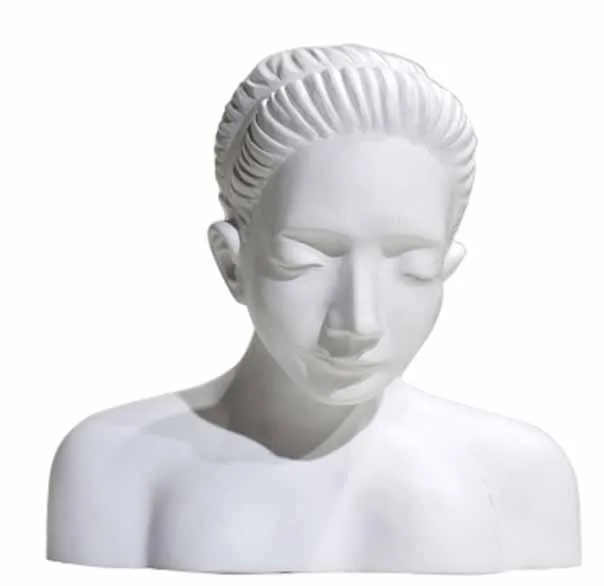 DESROCH DECOR WHITE  PEACE LADY SCULPTURE