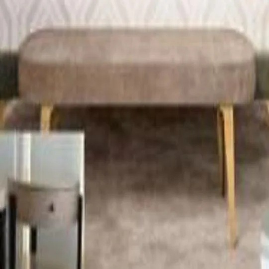 VEROCASA LIVING WOOD AND FABRIC MC6306 OTTOMANS & BENCHES FURNITURE