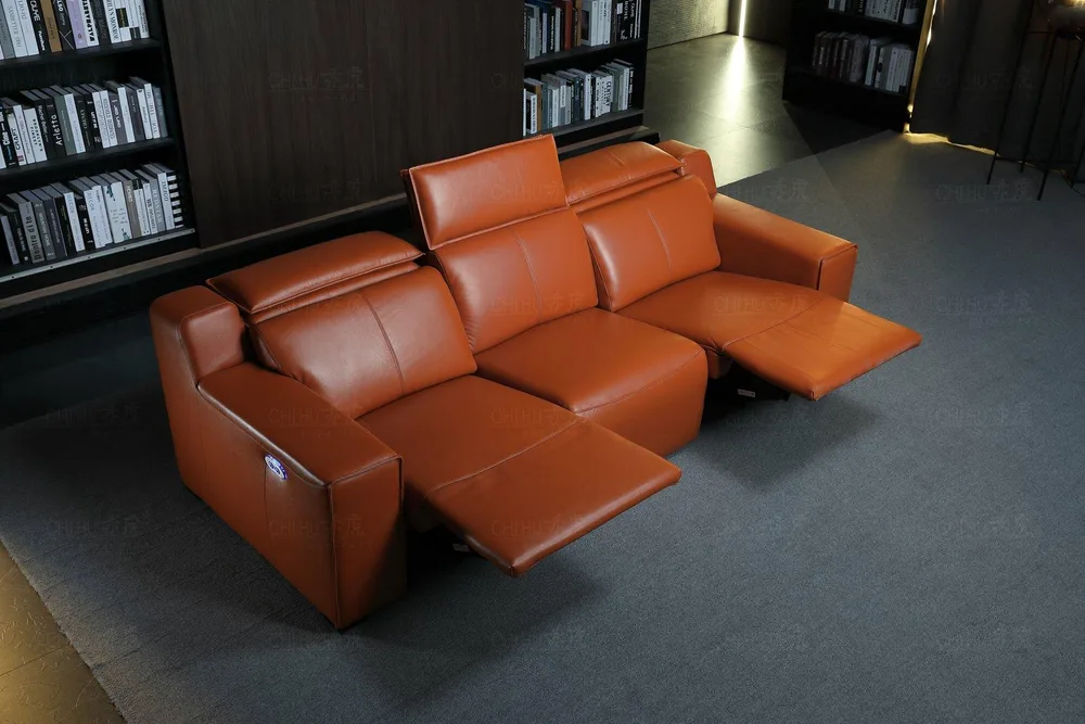 VEROCASA ELECTRIC RECLINER ARM STORAGE SOFA - PERSIAN RED