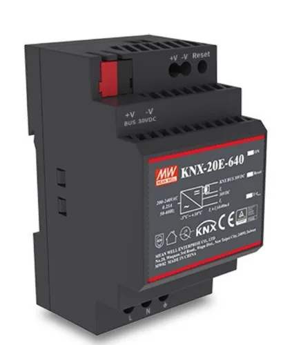 Meanwell - 640mA KNX 20W Power Supply 30V DC IP20