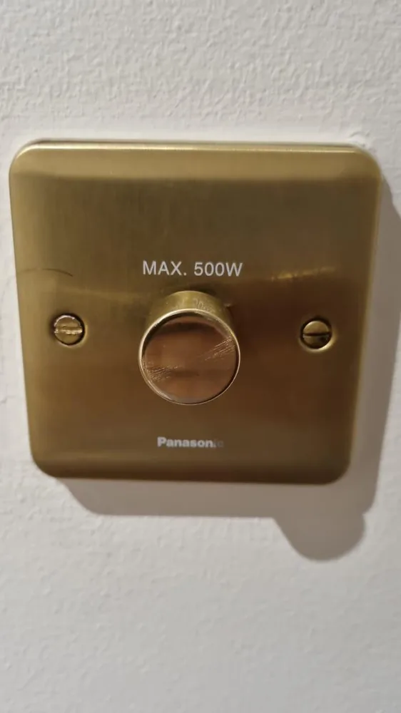 PANASONIC HARMONY SERIES MATT GOLD FINISH 500W, HIGH VOLTAGE 2 WAY DIMMER