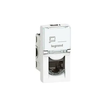 LEGRAND SINGLE RJ45 CAT6 UTP ARTEOR LCS2 1M WHITE
