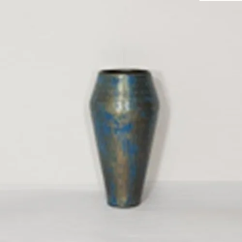 DESROCH DECOR GUNMETAL ANTIQUE POTTERY TALL VESSEL