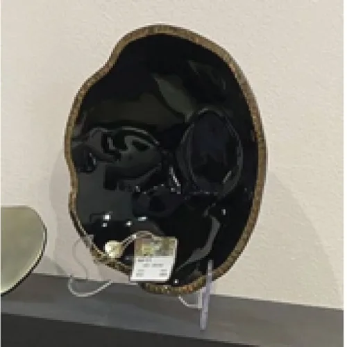 DESROCH GLASS BOWL FOREST GREEN COLOR
